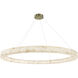 Alabaster Rocks Collection - Medley Family 62 inch Brushed Brass and Alabaster Rocks Pendant Ceiling Light in 62" D x 62" W x 3.5" H, EVOLV