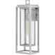 Coastal Elements Republic Outdoor Wall Mount Lantern in Satin Nickel, Non-LED, Estate Series