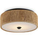 Brownell 1 Light 14 inch Blacksmith/Natural Flush Mount Ceiling Light