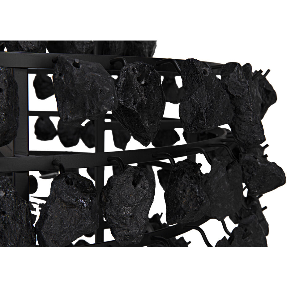 Vulcan 4 Light 29 inch Matte Black Chandelier Ceiling Light