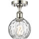Athens Water Glass 1 Light 6 inch Polished Nickel Semi-Flush Mount Ceiling Light