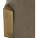 Bronx 29 inch Brushed Antique Brass and Dark Brown Leather with Beige Linen Table Lamp Portable Light