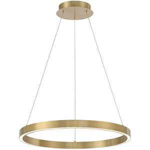 Lunar 23.5 inch Aged Brass Pendant Ceiling Light