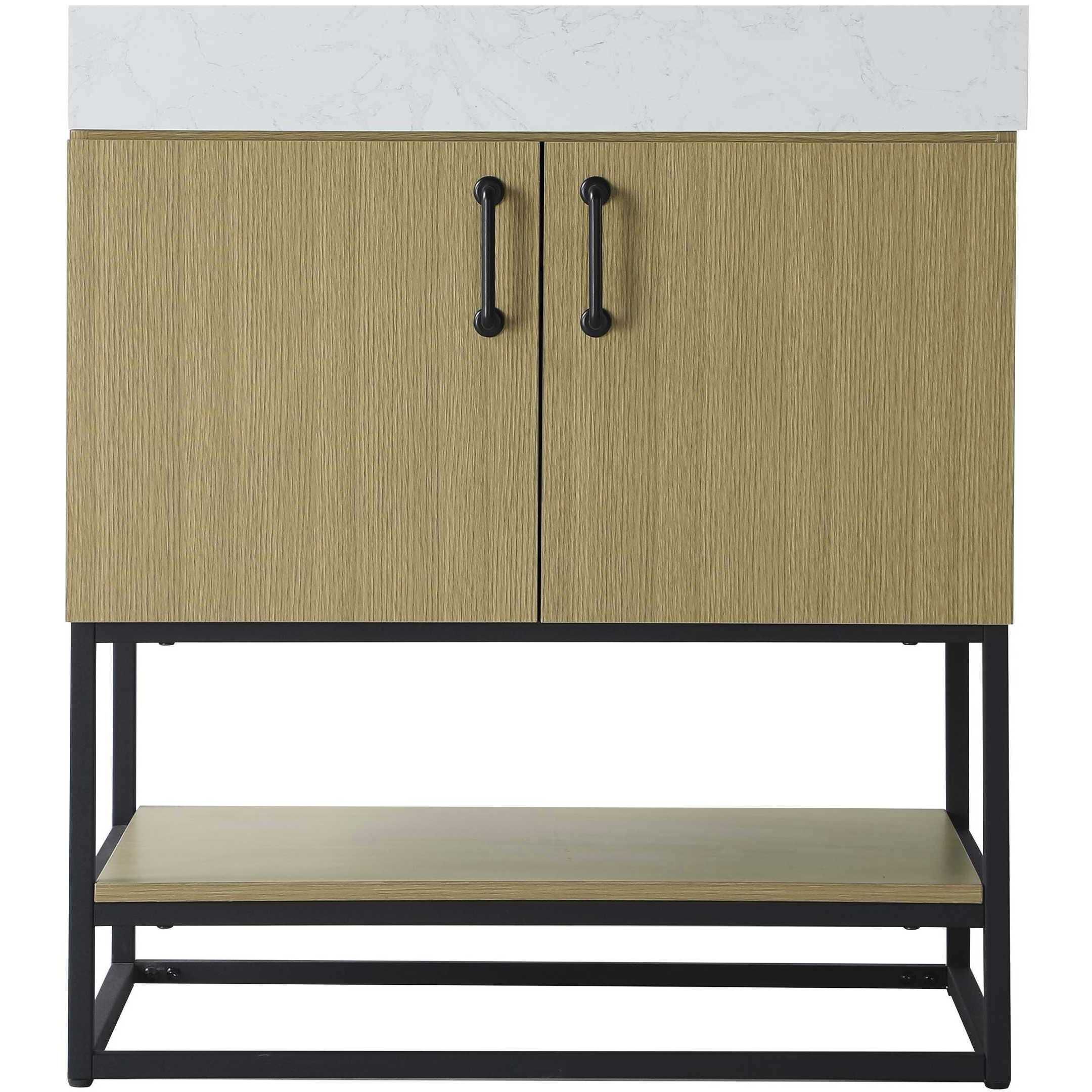 Caroline 30 X 34 inch Honey Brown Bathroom Vanity Cabinet