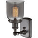 Ballston Small Bell 1 Light 5 inch Oil Rubbed Bronze Sconce Wall Light in Plated Smoke Glass, Ballston