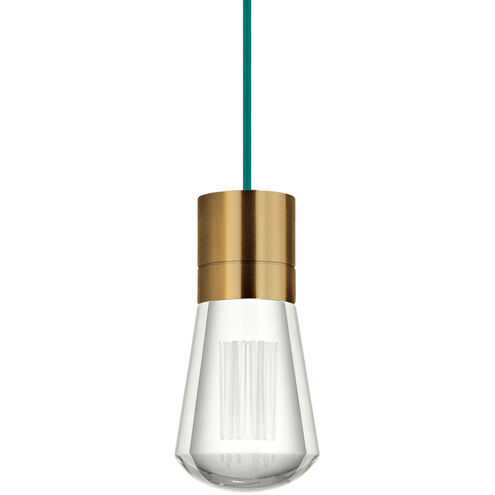 Alva LED 4 inch Aged Brass Pendant Ceiling Light