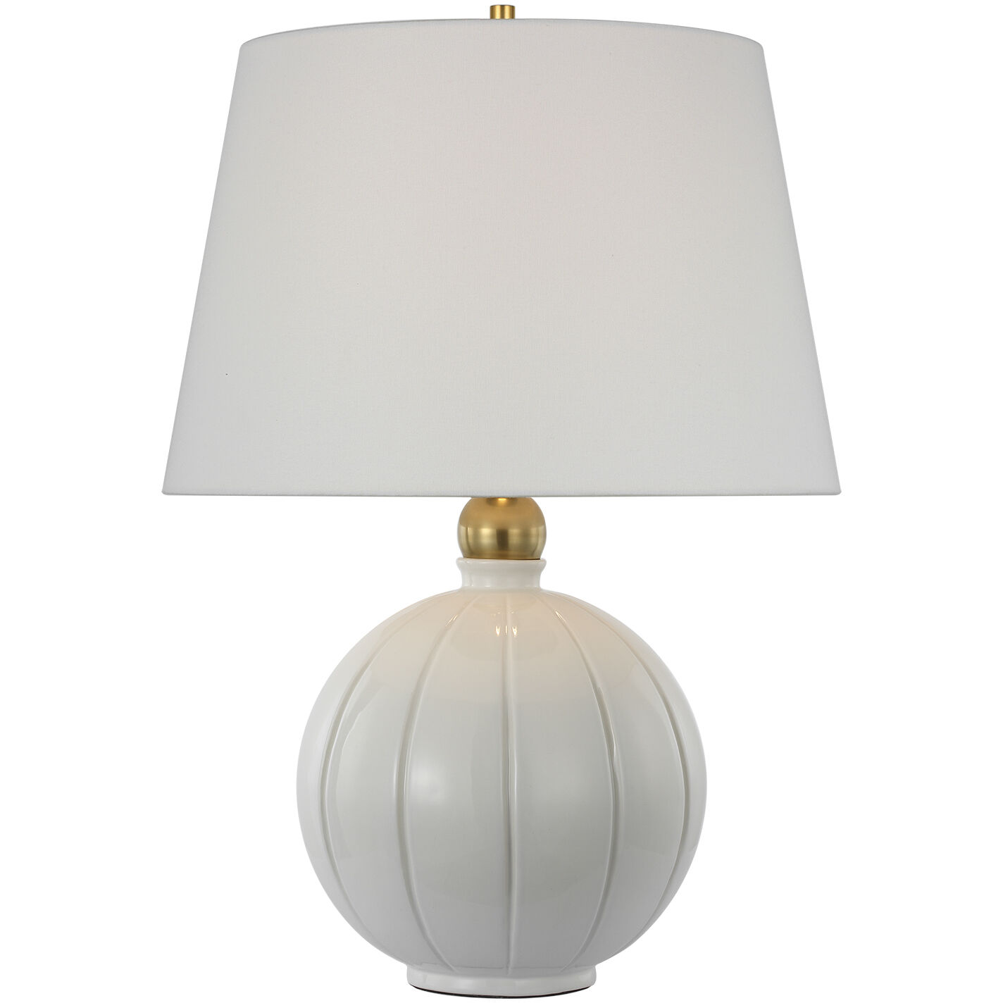 Thomas O'Brien Ponteil 26 inch 15 watt Crackled Ivory Table Lamp Portable Light