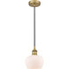 Edison Fenton LED 7 inch Brushed Brass Mini Pendant Ceiling Light