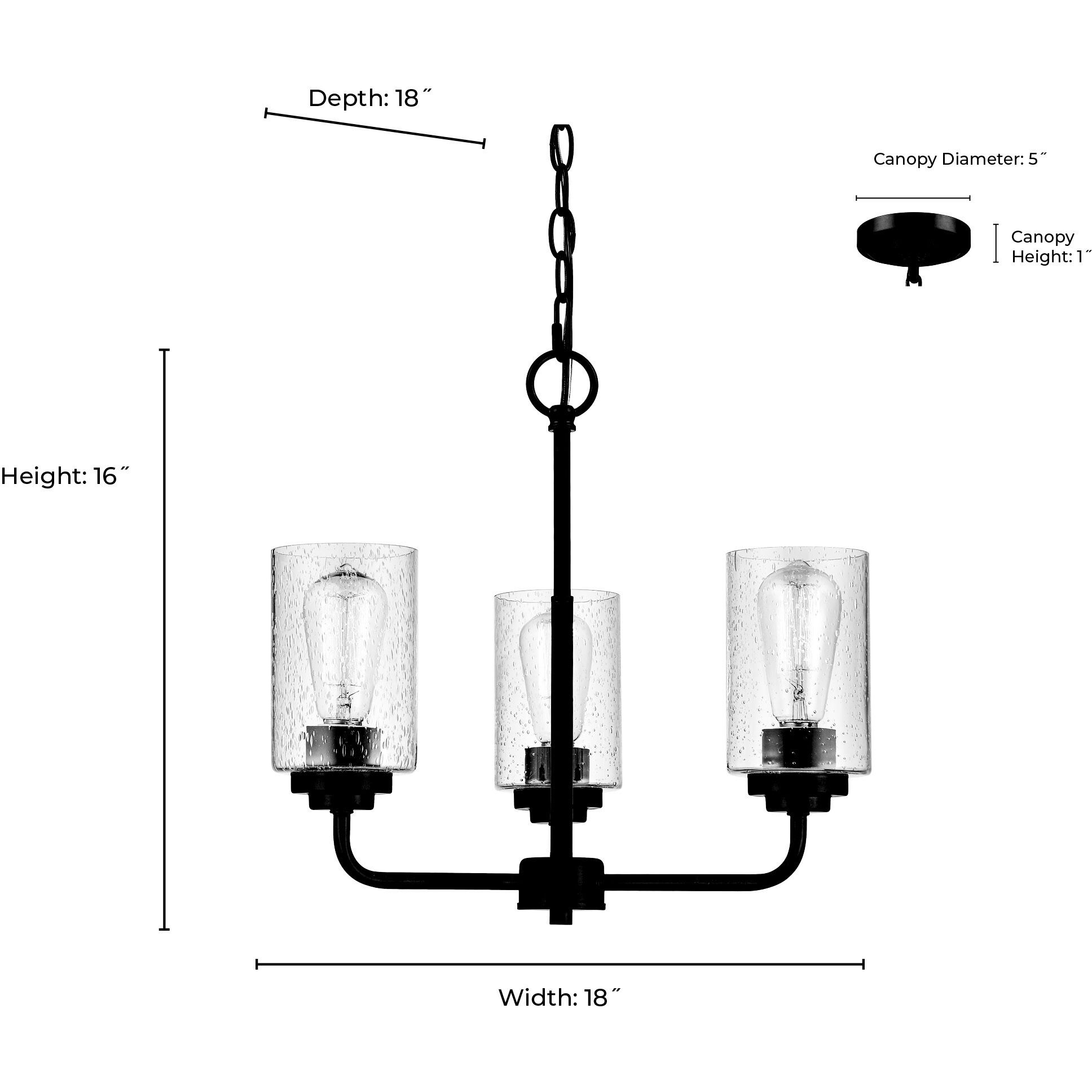 Moven 3 Light 18 inch Satin Nickel Chandelier Ceiling Light