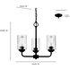 Moven 3 Light 18 inch Satin Nickel Chandelier Ceiling Light