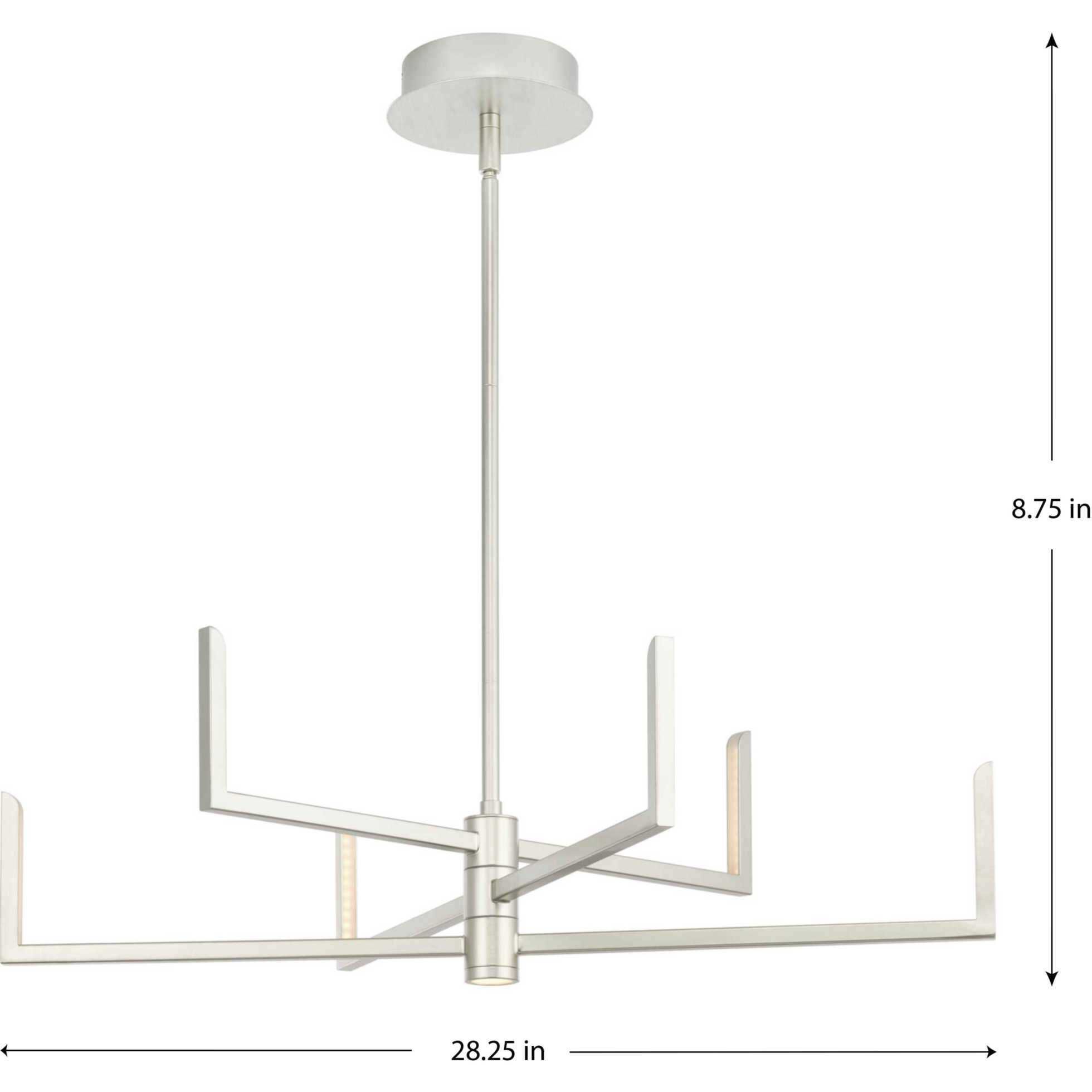 Pivot LED LED 28 inch Burnished Nickel Chandelier Ceiling Light, Progress LED
