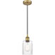 Edison Hadley 1 Light 5 inch Brushed Brass Mini Pendant Ceiling Light