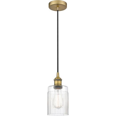 Edison Hadley 1 Light 5 inch Brushed Brass Mini Pendant Ceiling Light
