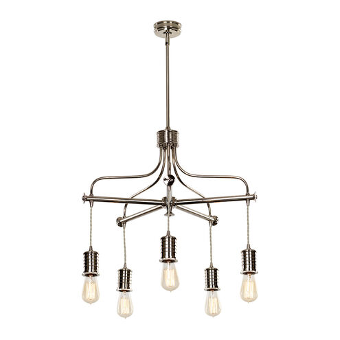 Douille LED 23 inch Polished Nickel Chandelier Ceiling Light, Elstead