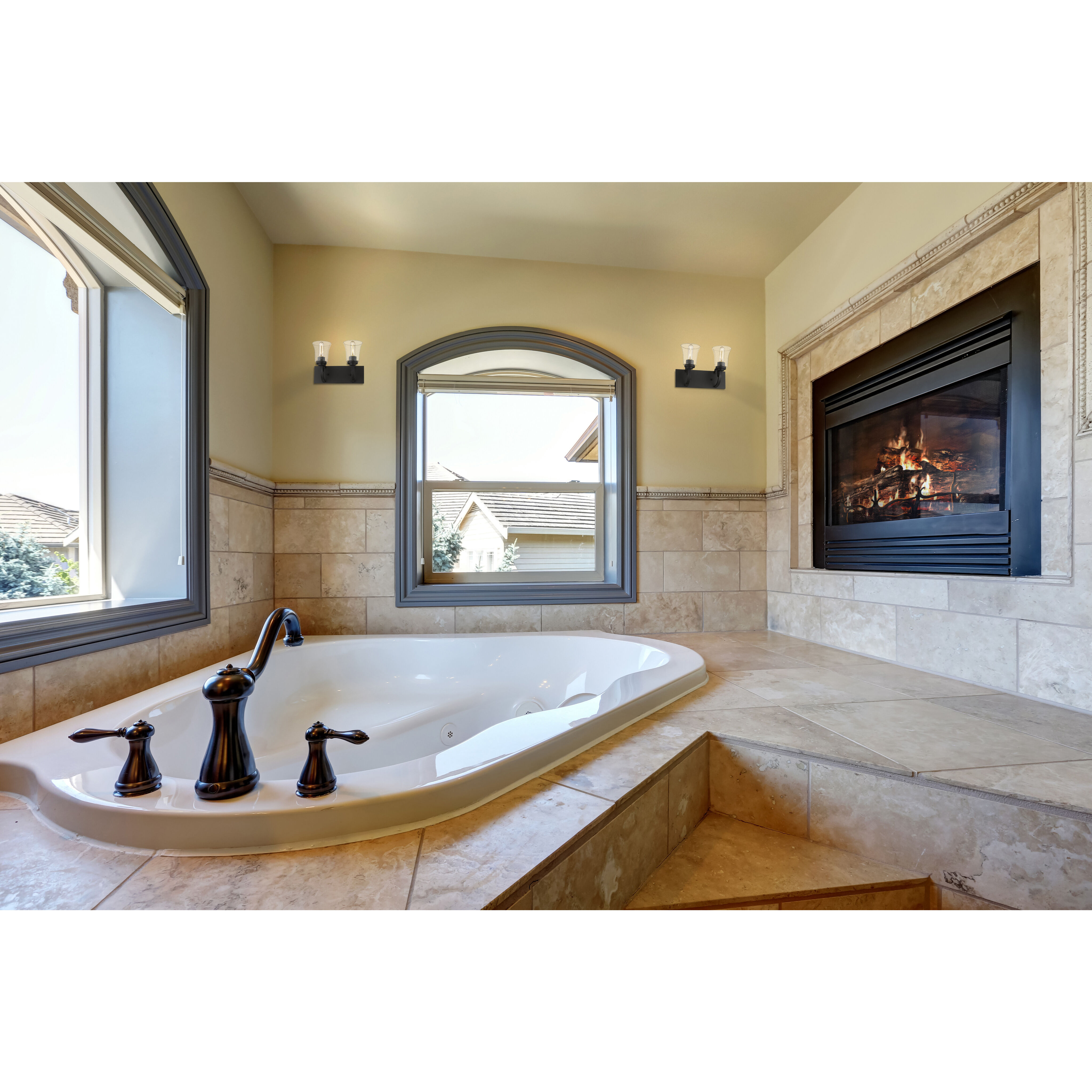 Halliwell 2 Light 14 inch Bronze Vanity Wall Light