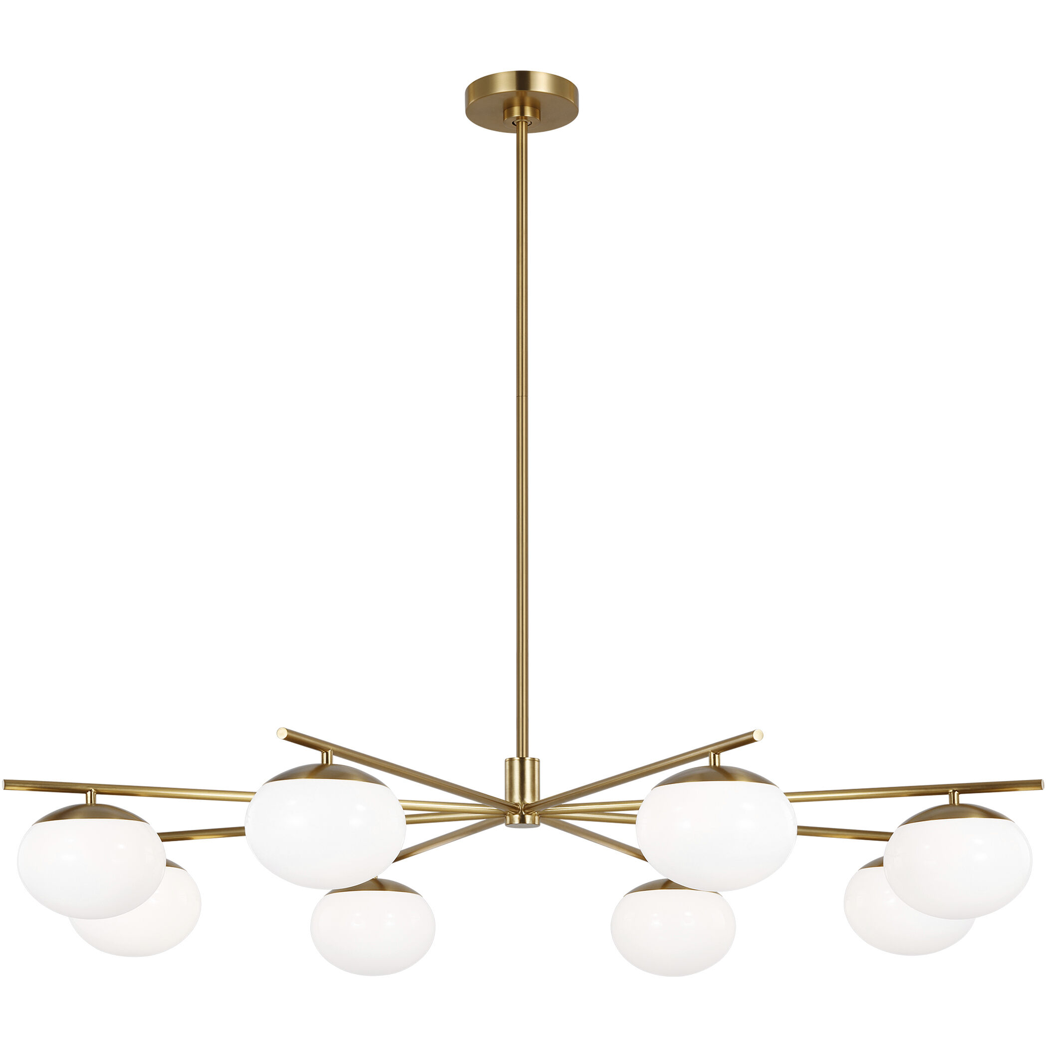 ED Ellen DeGeneres Lune 8 Light 49 inch Burnished Brass Chandelier Ceiling Light