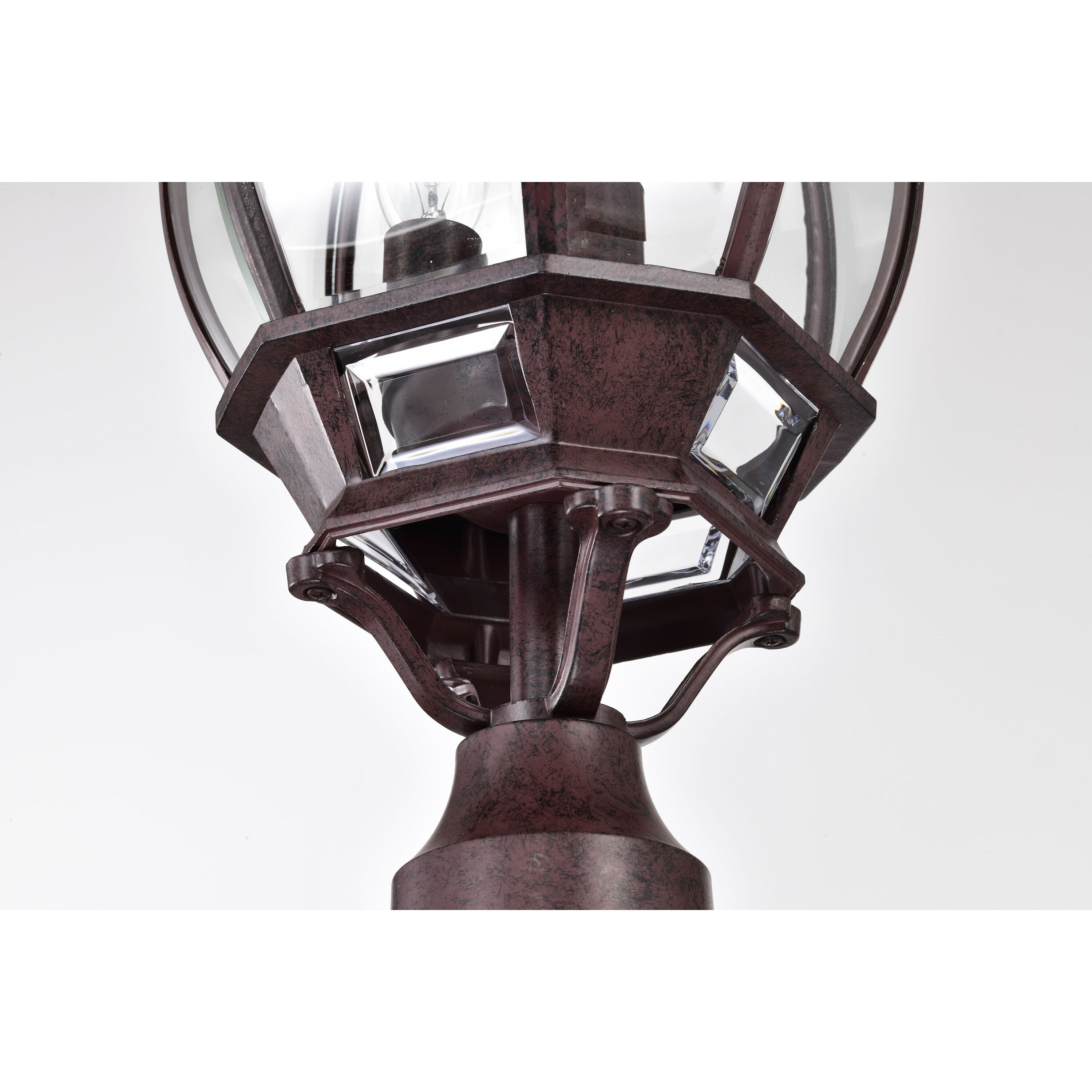 Central Park 3 Light 21 inch Old Bronze Outdoor Post Lantern