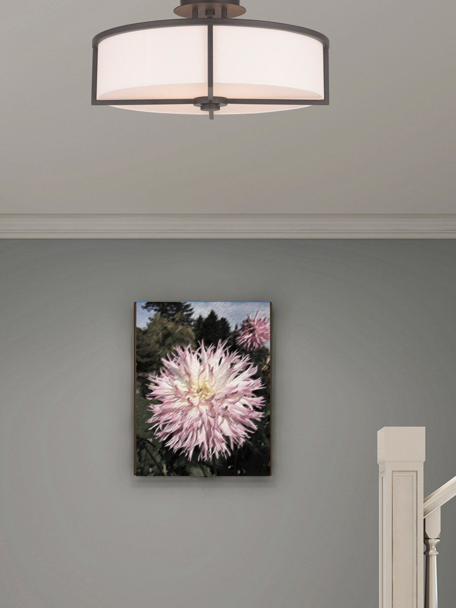 Wesley 4 Light 19 inch Bronze Semi-Flush Mount Ceiling Light