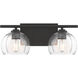 Glint 2 Light 15.5 inch Dark Bronze Vanity Wall Light