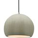 Radiance LED 12.25 inch Celadon Green Crackle and Brushed Nickel Pendant Ceiling Light