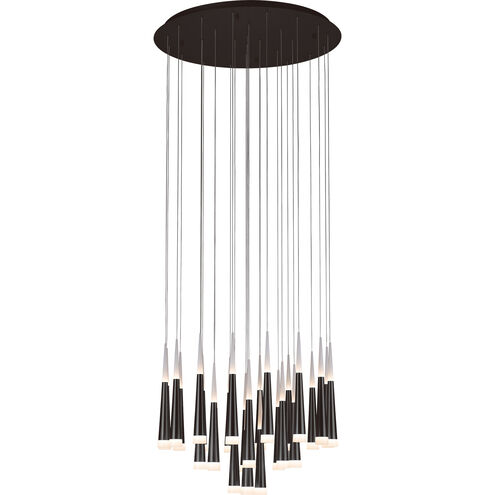 Meteor 28 Light 34 inch Satin Dark Gray Chandelier Ceiling Light