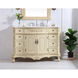 Danville 96 X 21 X 70 inch Light Antique Beige Vanity Sink Set