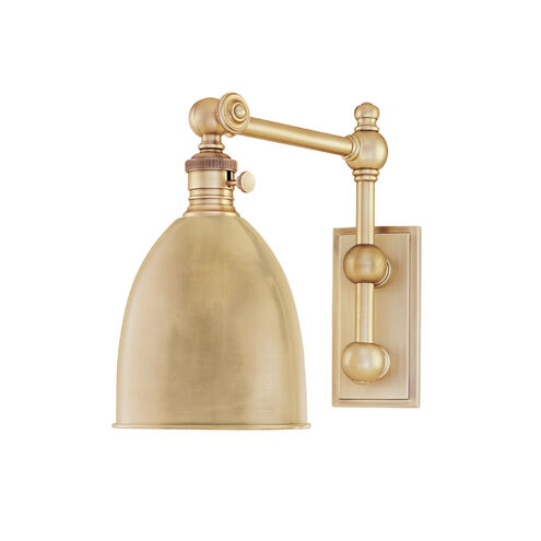 Roslyn 1 Light 6 inch Aged Brass Wall Sconce Wall Light