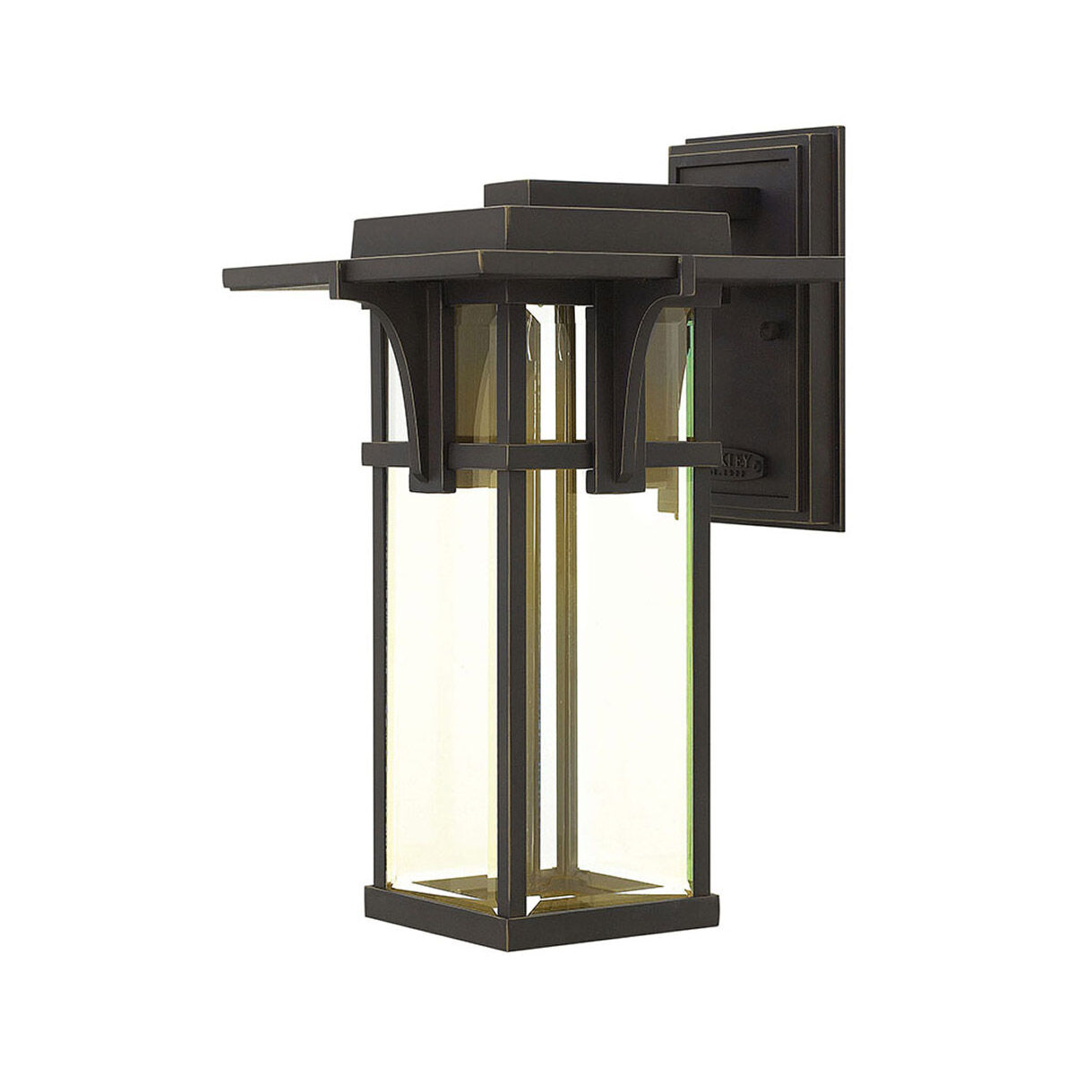 Manhattan LED 15 inch Oil Rubbed Bronze Outdoor Wall Lantern, Medium