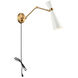 Blaze 1 Light 4 inch White Wall Sconce Wall Light in Aged Gold Brass and White