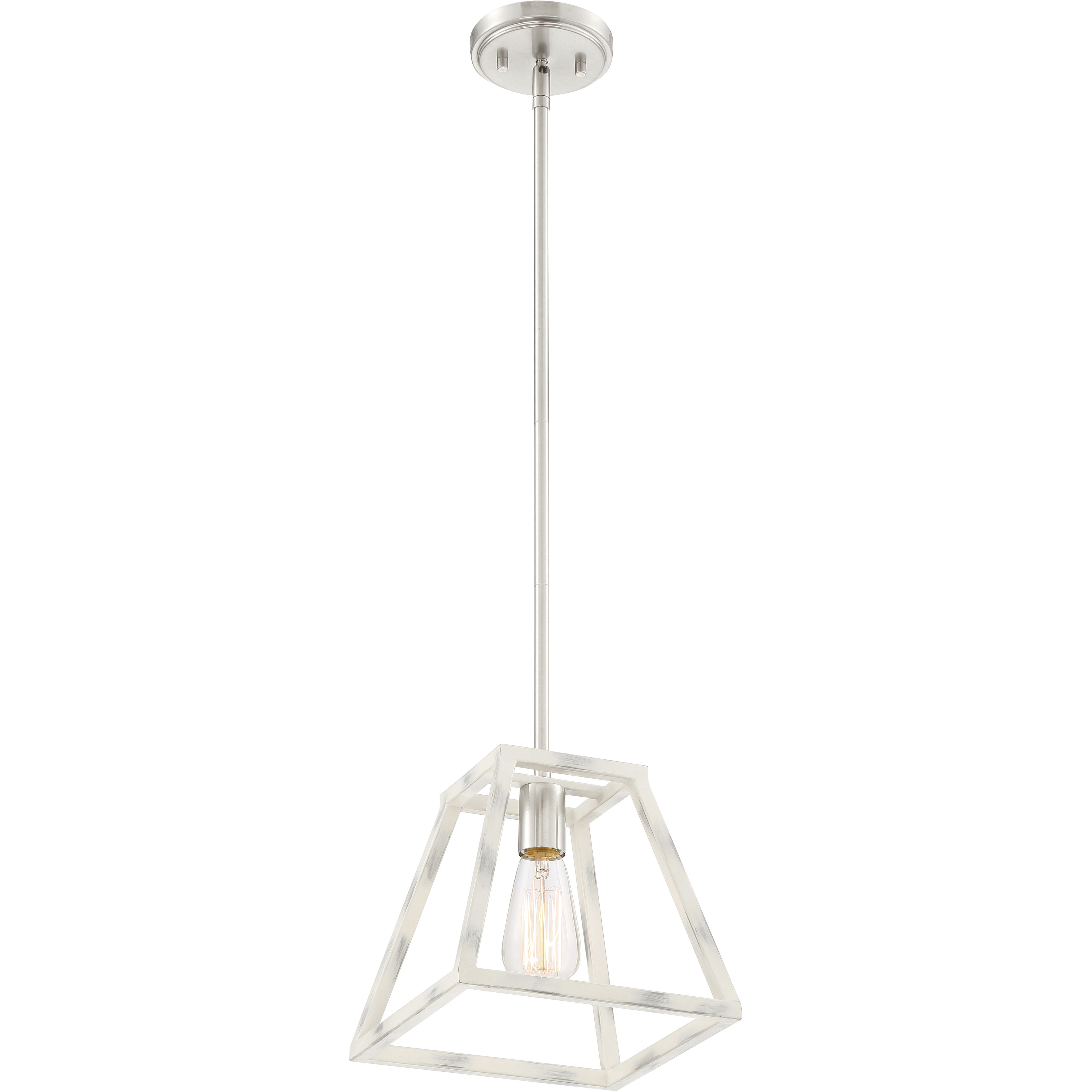 Rhode 1 Light 9.25 inch Coastal Weathered White Mini Pendant Ceiling Light