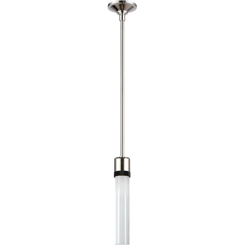 Zigrina 1 Light 5.13 inch Polished Nickel with Satin Brushed Black Pendant Ceiling Light