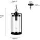 Braselton 1 Light 8 inch Powder Coated Black Outdoor Hanging Lantern