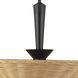 Alora Mood Bridgette 1 Light 16.38 inch Matte Black Pendant Ceiling Light in Matte Black and Rattan, Rattan Shade