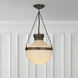 Michael S Smith Modern Schoolhouse 2 Light 18 inch Antique Brass with Verde Lantern Pendant Ceiling Light