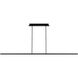 Mick De Giulio Stagger LED 72 inch Nightshade Black Linear Suspension Ceiling Light, Integrated LED