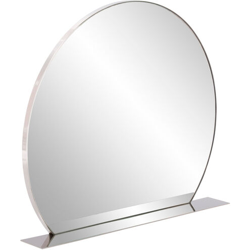 Marion 30 X 25 inch Polished Stainless Steel Wall Mirror, with Shelf