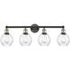 Waverly 4 Light 33 inch Black Antique Brass Bath Vanity Light Wall Light