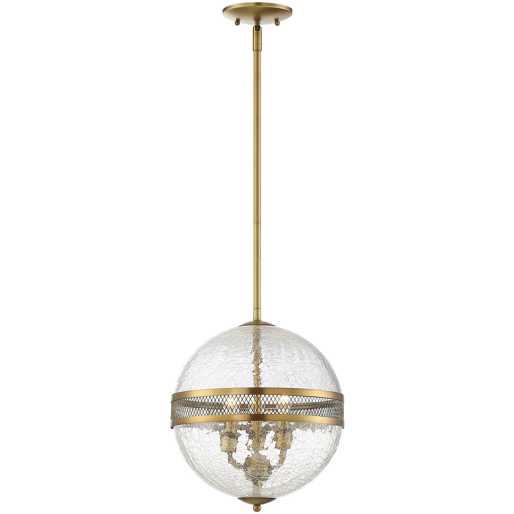 Stirling 3 Light 12 inch Warm Brass Pendant Ceiling Light, Essentials