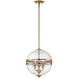 Stirling 3 Light 12 inch Warm Brass Pendant Ceiling Light, Essentials