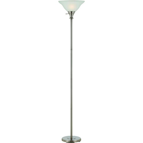 Signature 70 inch 150 watt Brushed Steel Torchiere Portable Light