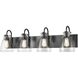 Emma 4 Light 32.75 inch Ebony Bath Vanity Wall Light in Clear Glass