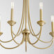 Brooks 5 Light 22 inch Aged Brass Chandelier Ceiling Light