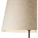 Horus 35.43 inch 40 watt Copper Bronze Table Lamp Portable Light in Linen Shade
