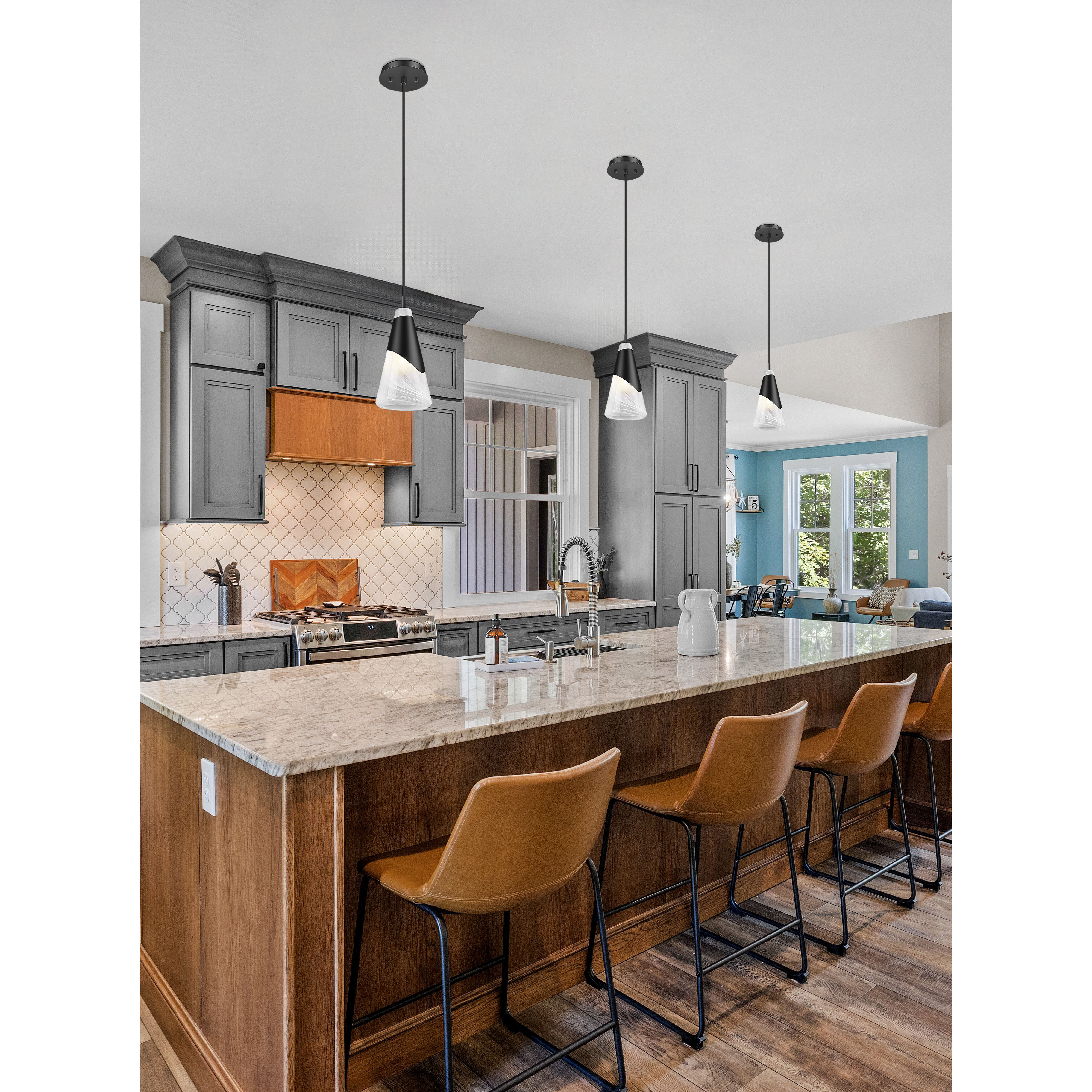 Aimie 1 Light 6 inch Matte Black Pendant Ceiling Light