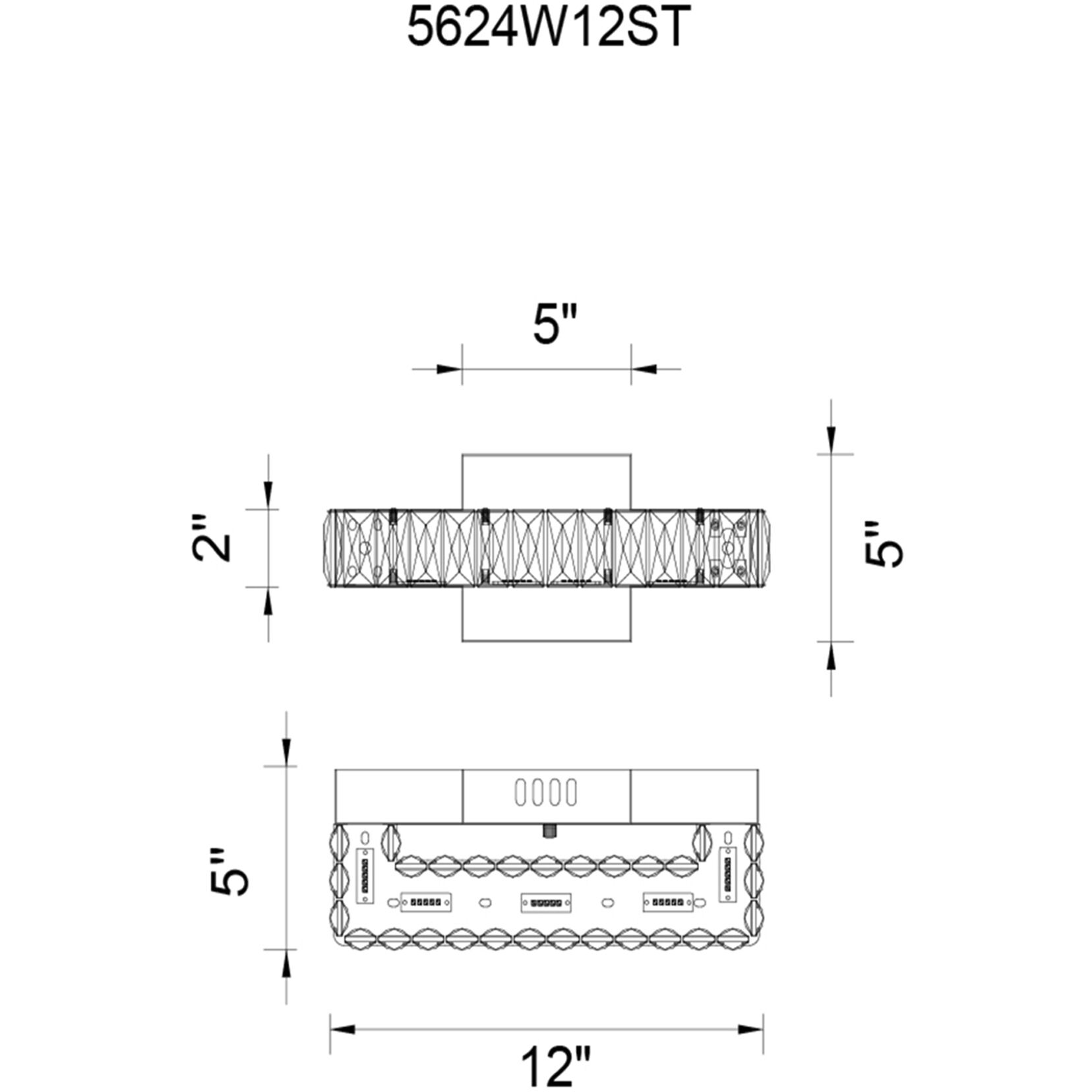 Milan LED 12 inch Chrome Vanity Light Wall Light