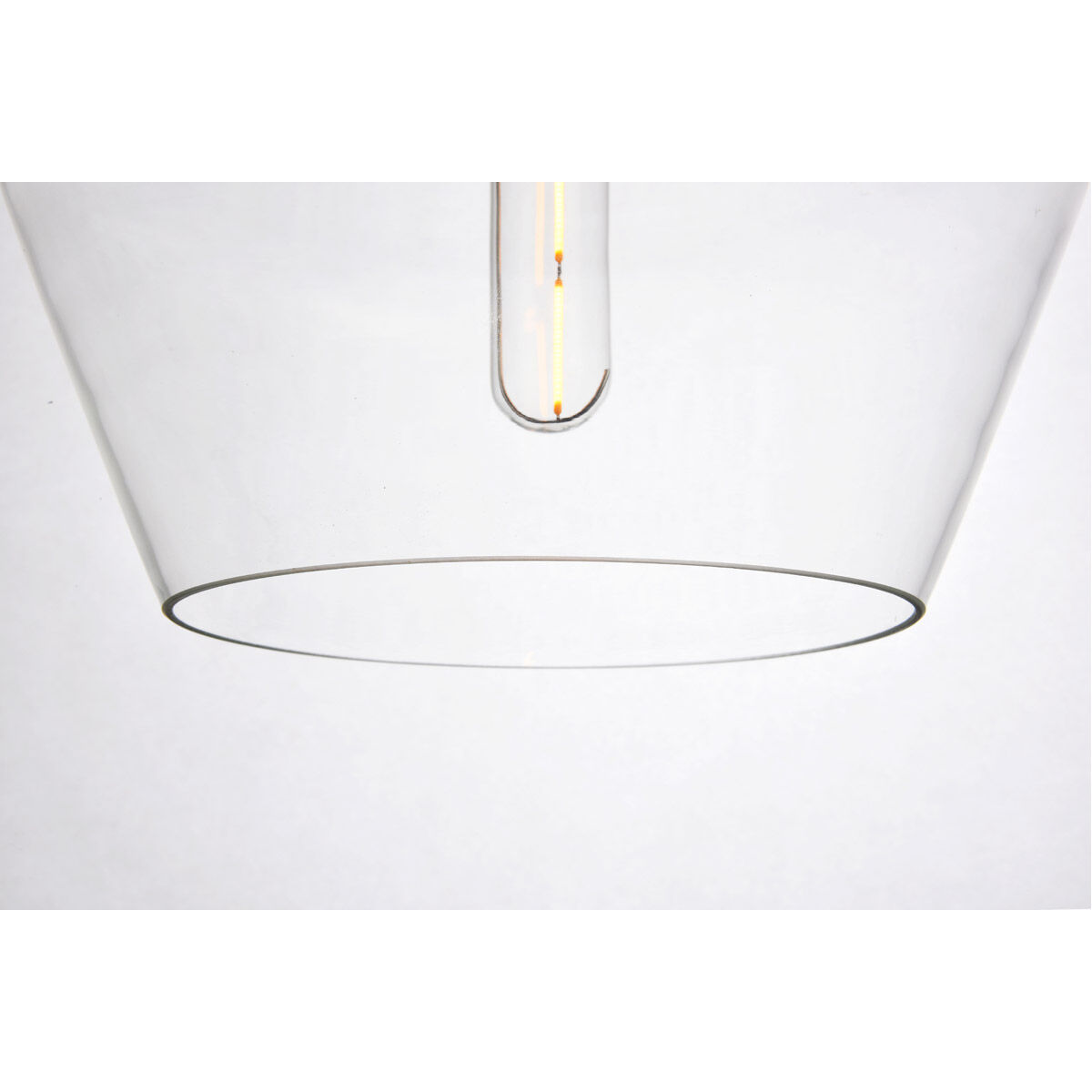 Placido 1 Light 10 inch Black and Clear Pendant Ceiling Light