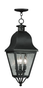 Amwell 3 Light 11 inch Black Outdoor Pendant Lantern