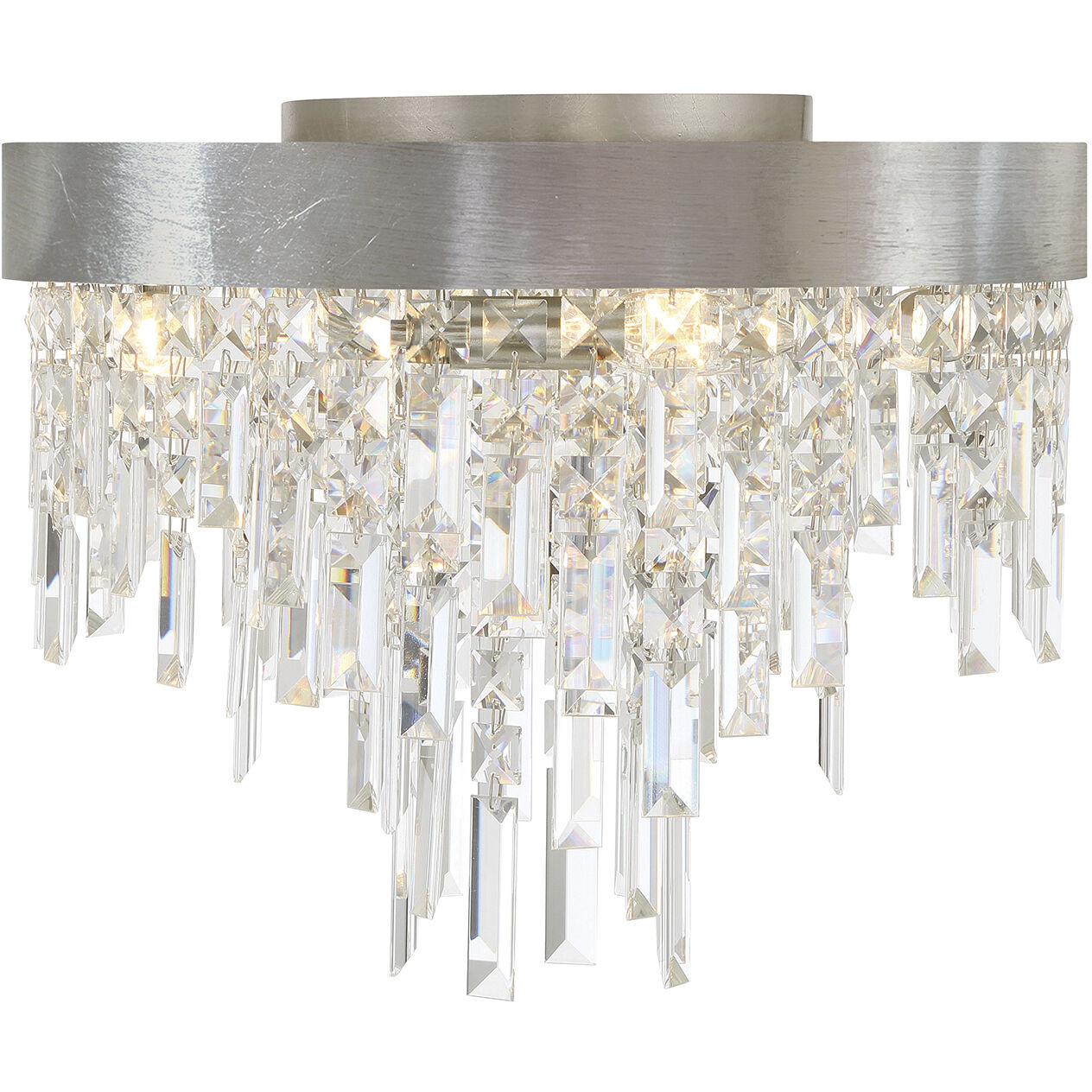 Winfield 4 Light 16 inch Antique Silver Flush Ceiling Light