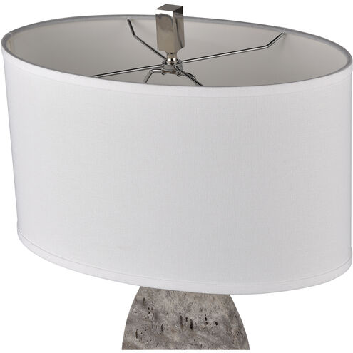 Averill 30 inch 150.00 watt Gray with Polished Nickel Table Lamp Portable Light
