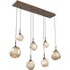 Gem LED 46.7 inch Flat Bronze Linear Pendant Ceiling Light in 2700K LED, Multi-Port